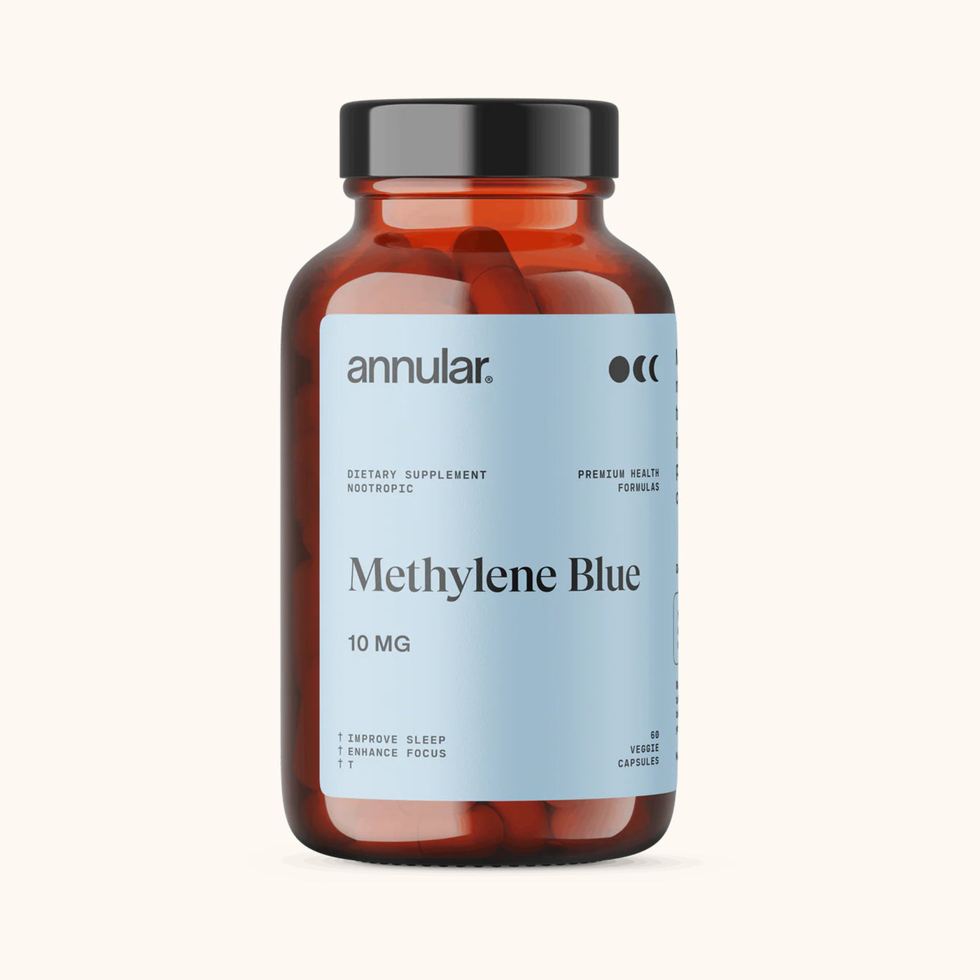 Annular Methylene Blue pharmaceutical-grade solution, a high-purity nootropic for cognitive enhancement and mitochondrial oxygen efficiency.