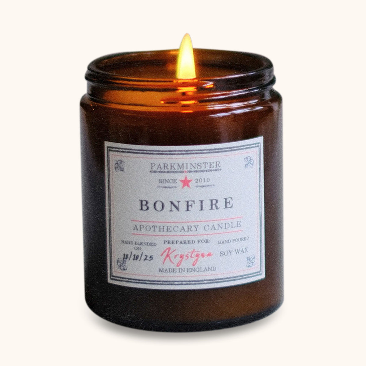 The Rustic House Bonfire Glass Candle