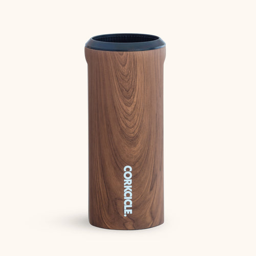 Corkcicle Slim Can Cooler – Walnut Wood