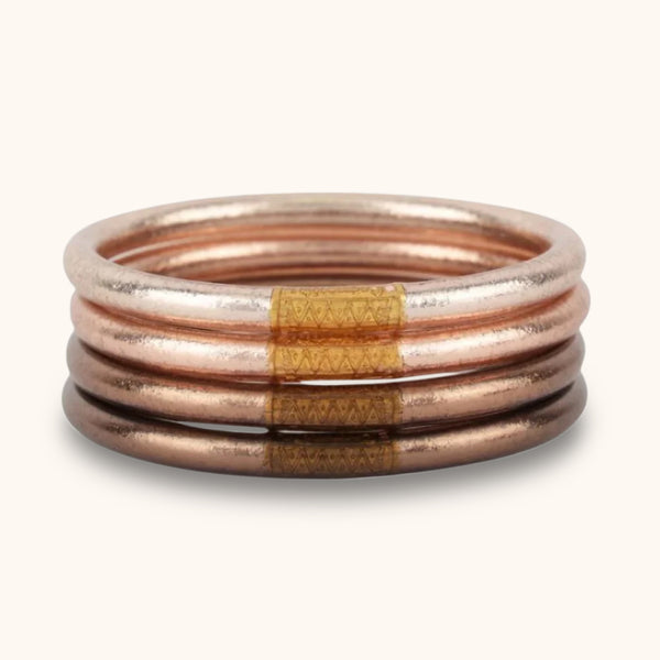 BuDhaGirl Fawn All Weather Bangles (Set of 4) - Serenity Prayer
