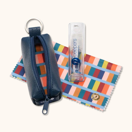 Peepers Key Ring Cleaning Kit - Navy