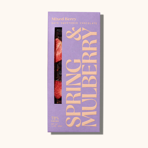 Spring & Mulberry Mixed Berry Date-Sweetened Dark Chocolate