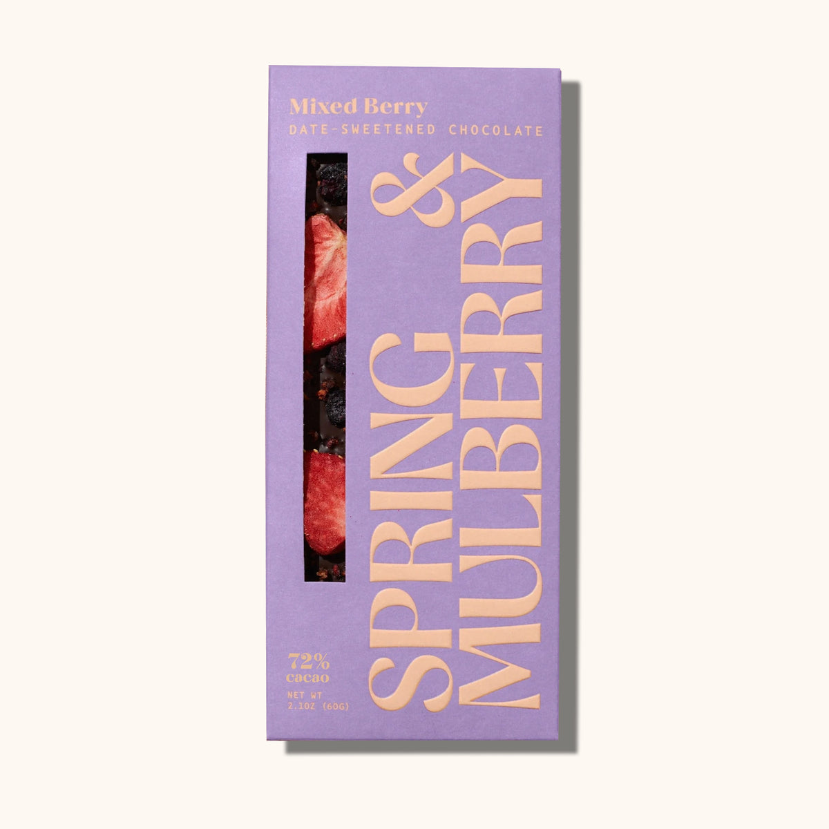 Spring & Mulberry Mixed Berry Date-Sweetened Dark Chocolate