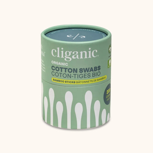 Cliganic Organic Cotton Swabs - Bamboo Sticks