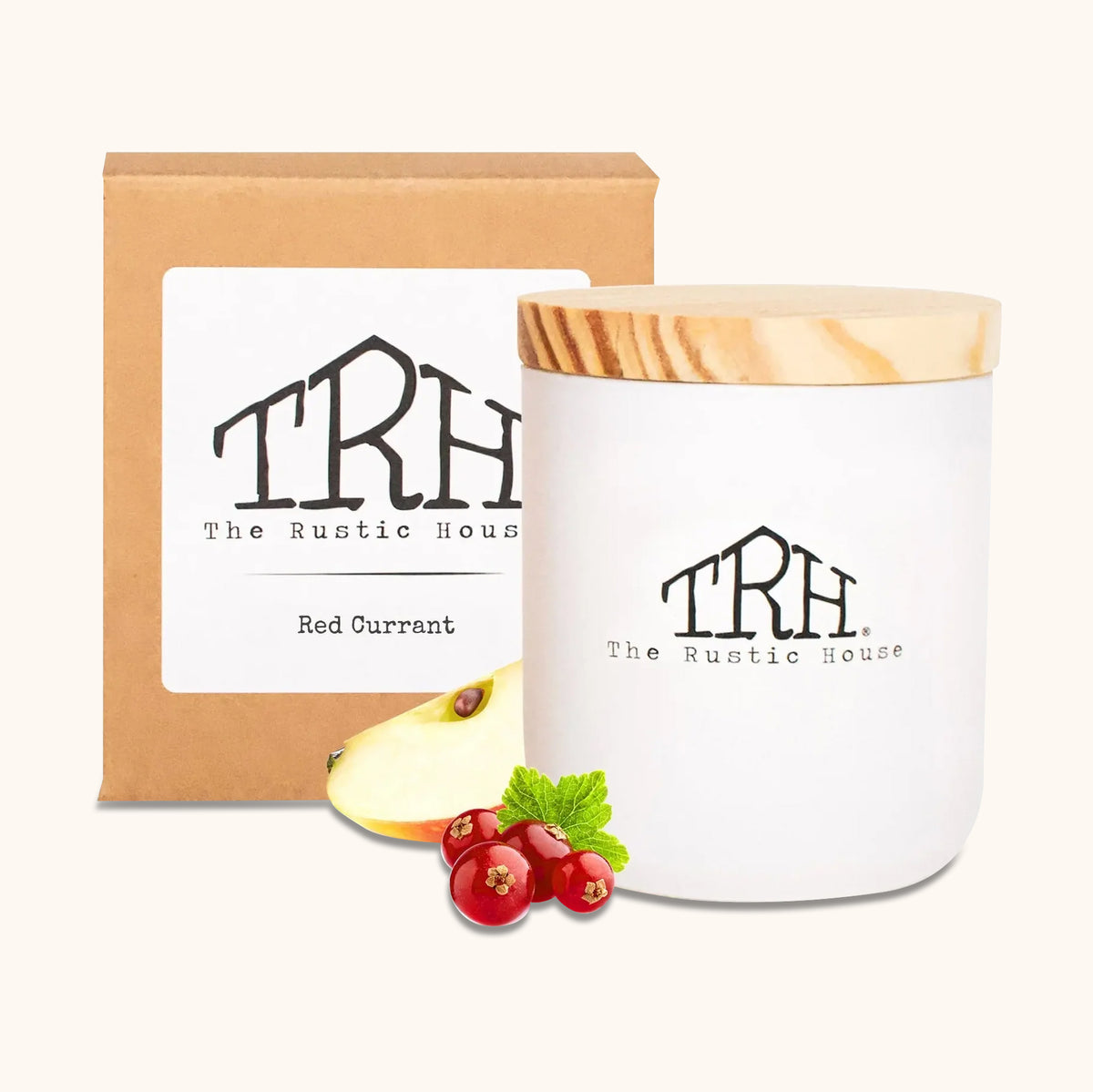 The Rustic House Red Currant Glass Candle