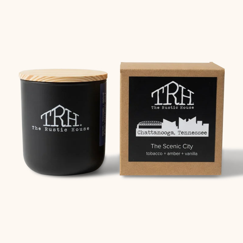 The Rustic House The Scenic City Glass Candle