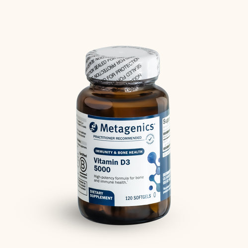 Vitamin D3 5000 IU supplement capsules for immune, bone, and mood support